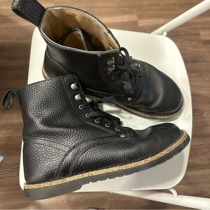 Birkenstock Bryson Natural Grained Leather Unisex Ankle Boots Size 41